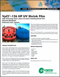 VpCI®-126 HP UV Shrink Film